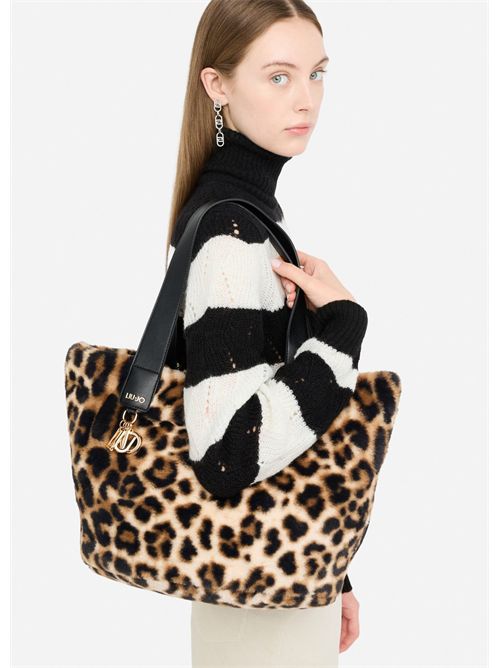 Borsa hobo grande in pelliccia sintetica LIU JO | AF5154E0305/00047